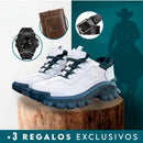 Bota Masculina Fusion Ortopédica de Seguridad Impermeable con Suela Antideslizante + 3 Regalos: Reloj, Cinturón y Billetera